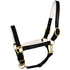 Quiet Creek Two Tone Padded Leather Halter - Black